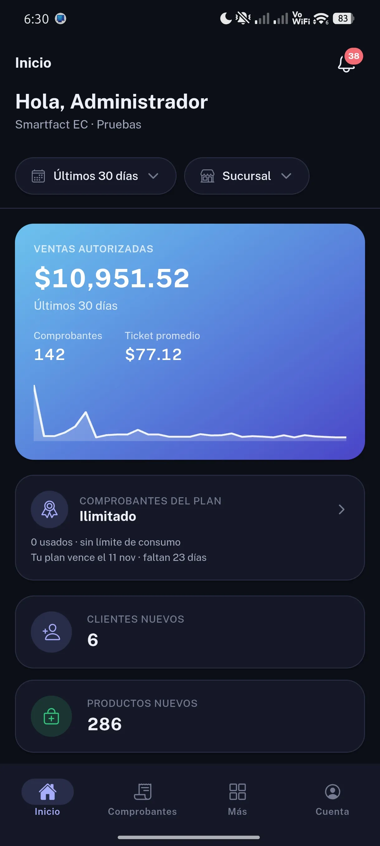 App móvil: App móvil de SmartFact Pro